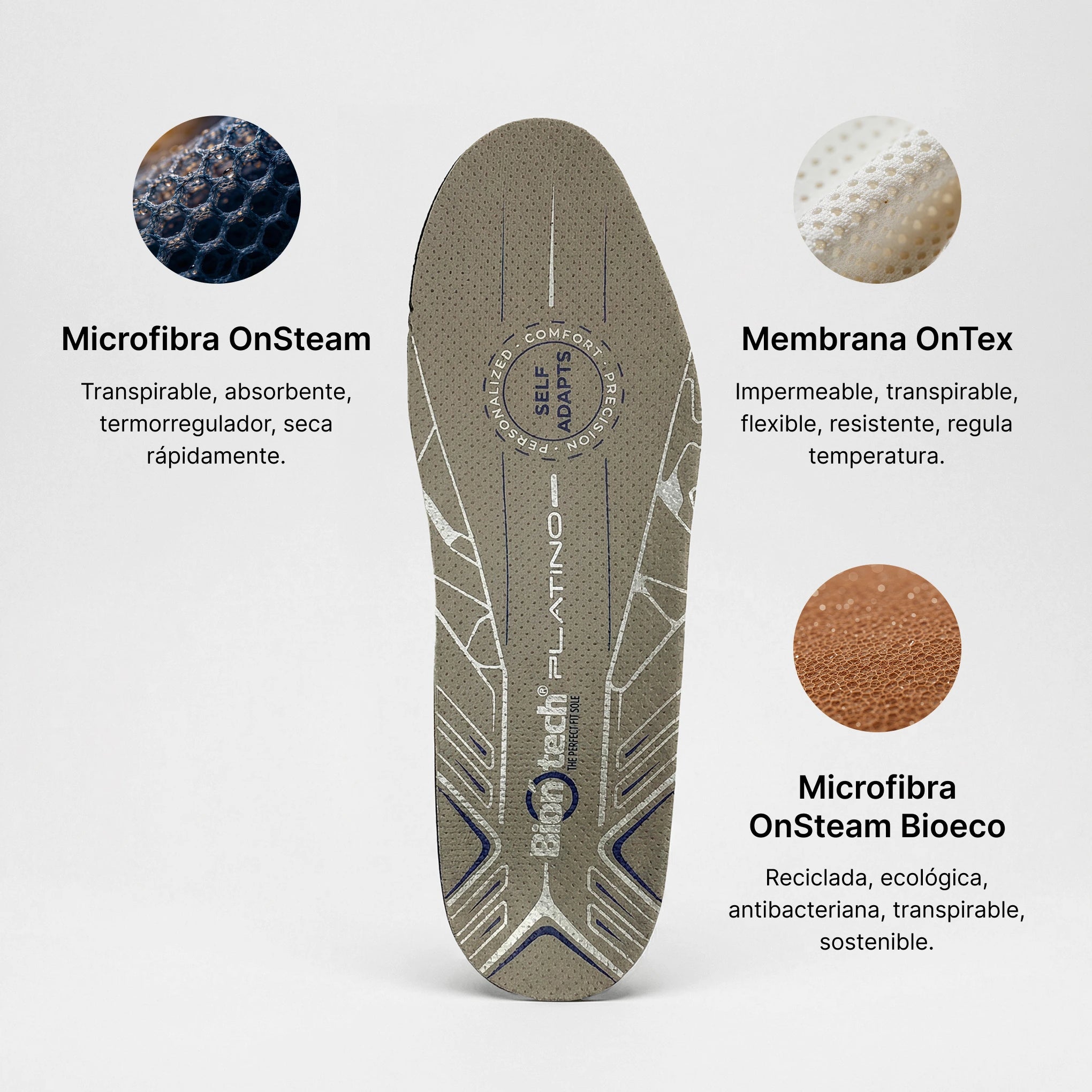 Plantillas Biontech Trail Running Platino